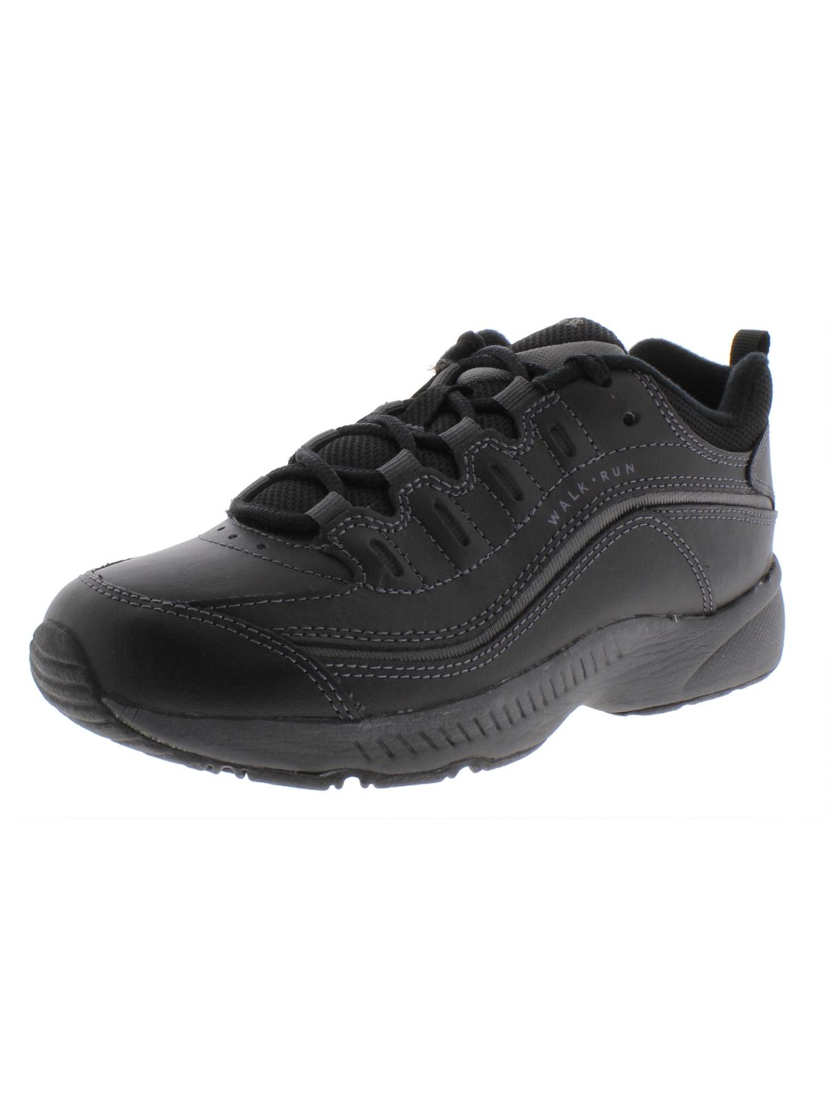 Easy Spirit Womens Romy Leather Walking Shoes Black 10 Extra Wide (E+