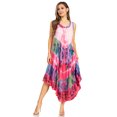 thumbnail image 5 of Sakkas Tasanee Caftan Tank Dress / Cover Up - Coral - One Size, 5 of 6