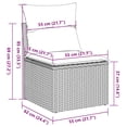 thumbnail image 6 of vidaXL Garden Sofa Set Brown, Cream White, 6 of 8