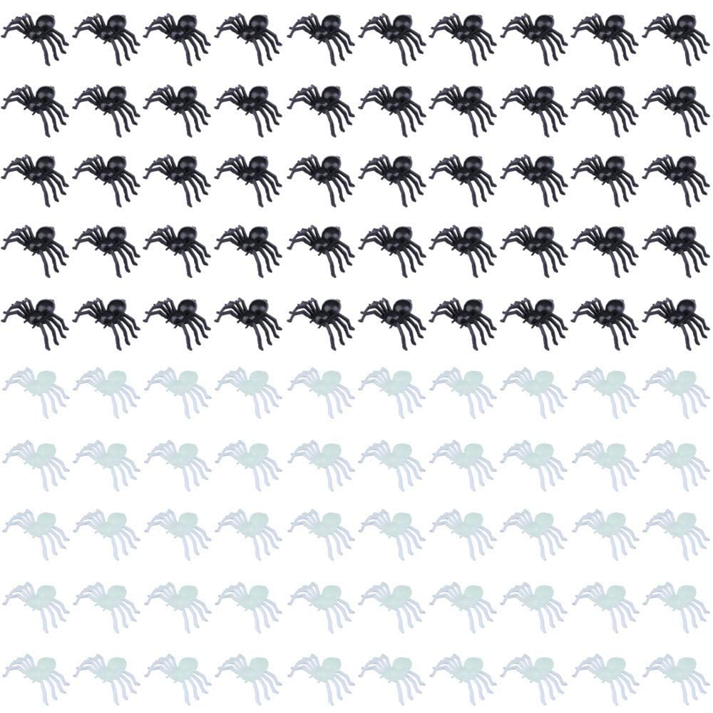 small plastic spiders
