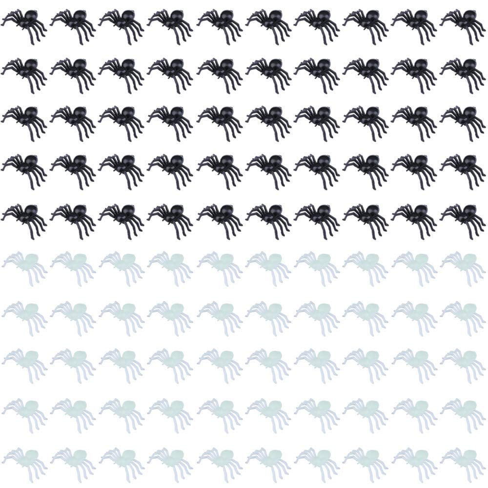 100 Pcs Small Plastic Spiders, Spider 