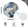 thumbnail image 2 of Ryvnso Marble Blue Gold White Round Plate Mats Dining Table Placemat Set of 4 for Holiday Decoration, 2 of 7