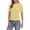 Yellow, variant on Sundazz Womens Short Sleeve Tops Lightweight Cable Knit Summer Sweater Dressy Casual Shirts, XS-XL