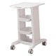thumbnail image 3 of Carro de peluquería con ruedas, soporte móvil para herramientas, versátil con ruedas giratorias de 360 degree, Blanco, 3 of 8
