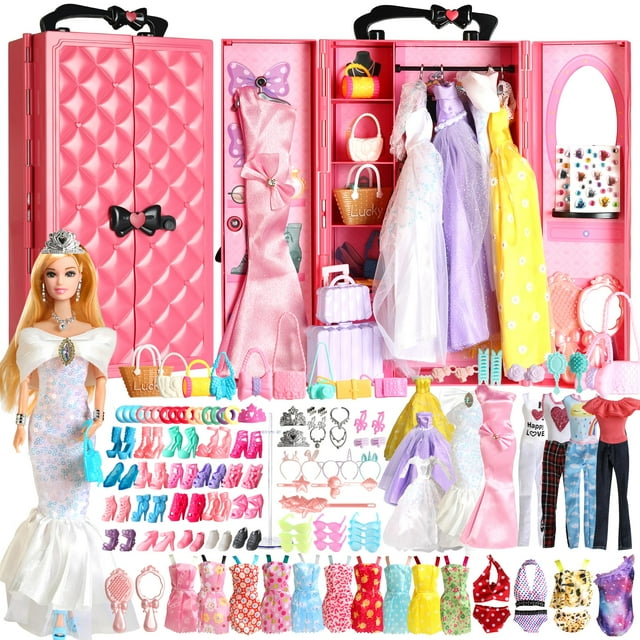 Ropa y accesorios para muñecas Ucanaan con muñecas, 180 unidades