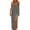227#Gray, variant on Solid Color Backless Cami Maxi Dress for Women - Sleeveless Casual Lounge House Dress Black L