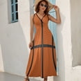 thumbnail image 5 of Basketball Ball Texture Dress Summer Street Style Bohemia Long Dresses Female Sleeveless Printed Maxi Dress, 5 of 9