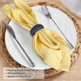 thumbnail image 6 of Set of 12 Handcrafted Napkin Rings - Plastic & Cotton Round Napkin Holders for Dining Table Décor (Navy Blue), 6 of 7
