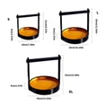 thumbnail image 3 of Handheld Sashimi Sushi Plate Snacks Teas Tray Salad Serving Tray Fruit Basket Party Hosting Display Plate Easy to Use golden XL, 3 of 4