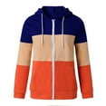 thumbnail image 5 of Brglopf Womens Long Sleeve Sweatshirts Zip Up Hoodie Jacket Lightweight Drawstring Color Block Sweatshirt Fall Clothes with Pockets, 5 of 8