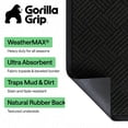 thumbnail image 2 of GORILLA GRIP Outside Doormat, WeatherMax Waterproof Indoor Outdoor Door Mat, 29x17 Black Diamond, 2 of 9
