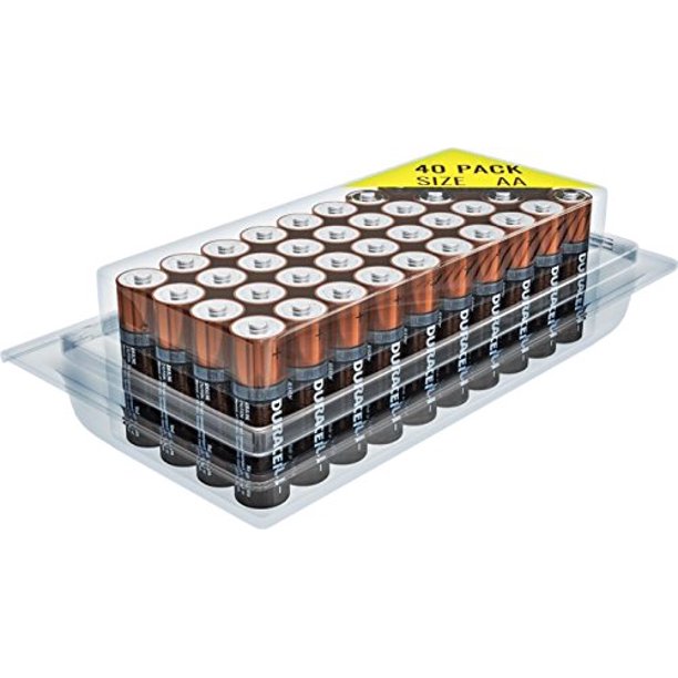 Duracell MN1500 Duralock Copper Top Alkaline AA Batteries 40 Pack