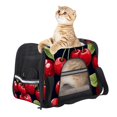 thumbnail image 6 of Cherry Fabric 900D Oxford Cloth Dog Carrier Bag with Sherpa Base & Nylon Webbing, 17x10x11.8 Inches, Pet Travel Crate for Small Dogs - Durable & Comfortable, 6 of 7