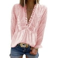 thumbnail image 1 of Blusa Informal Para Mujer, Blusas Cómodas Con Cuello En V Para Mujer Para Ir De Compras Al Trabajo ANGGREK  GH1711, 1 of 6