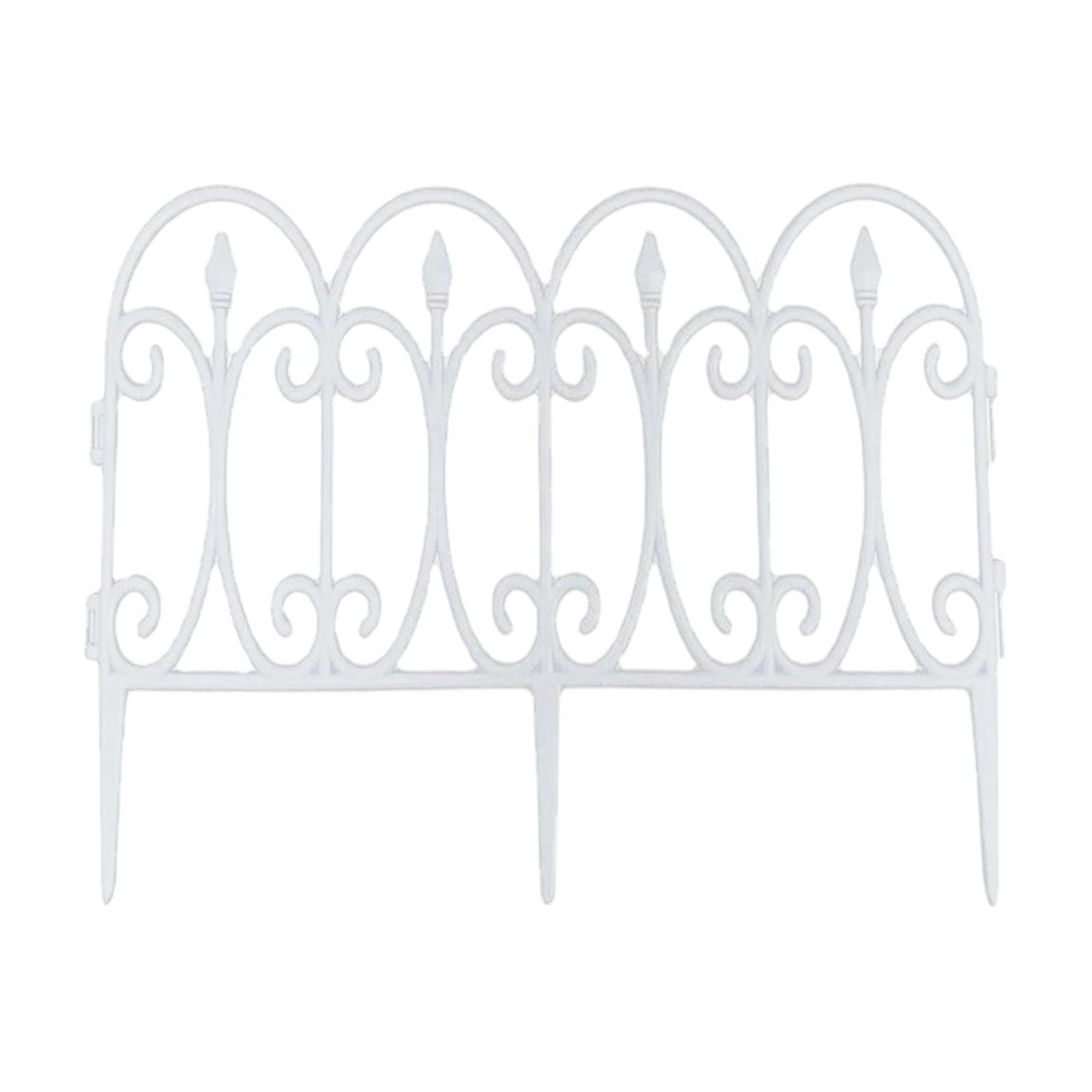 Plastic Garden Picket Fence 5-Pack, Modular Lawn and Flowerbed Edging, Decorative Yard Border, Outdoor Garden Barrier Set, Protective Fence Panels, Landscaping Divider Accessories