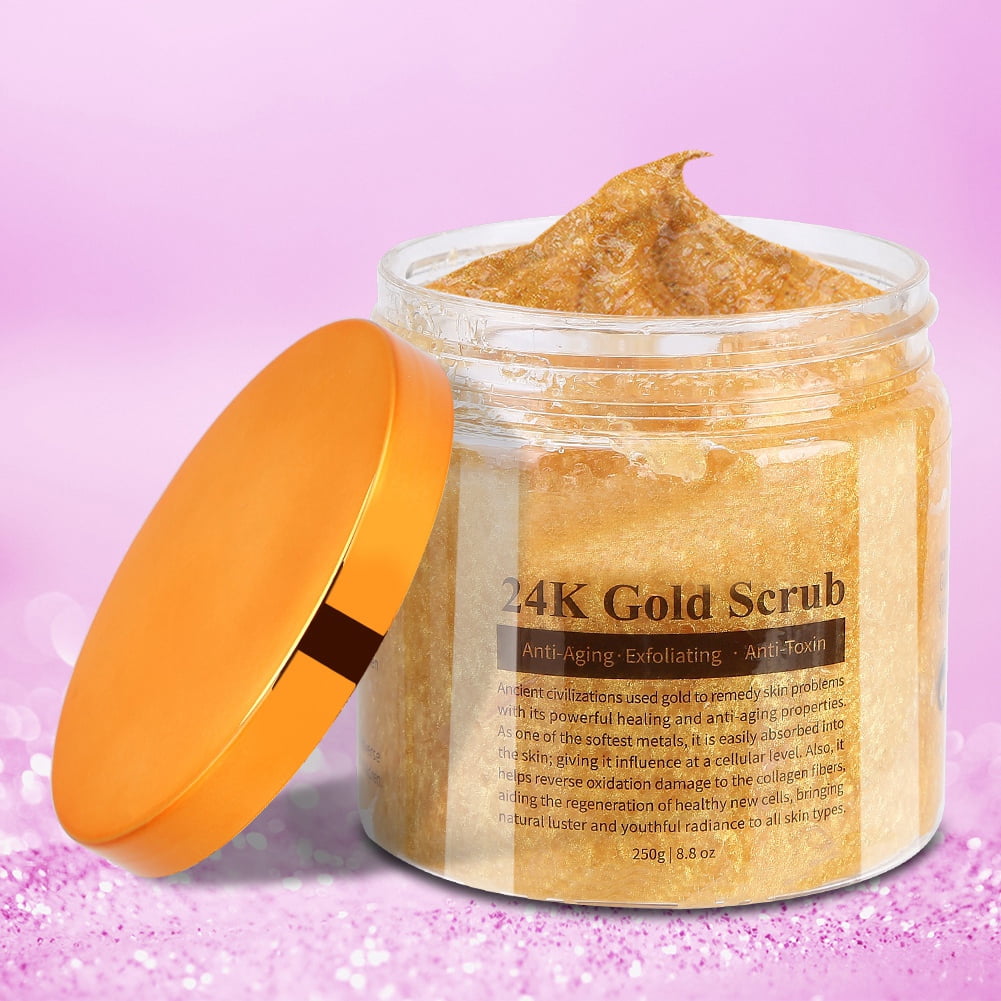 Ymiko Exfoliating Body Scrub, 24K Gold Body Scrub Natural Body Scrub