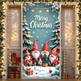 thumbnail image 4 of Festive Christmas Train Banner Holiday Decoration Snowy Scene with Santa for Winter Celebration Outdoor Decoration Holiday Party, 4 of 9
