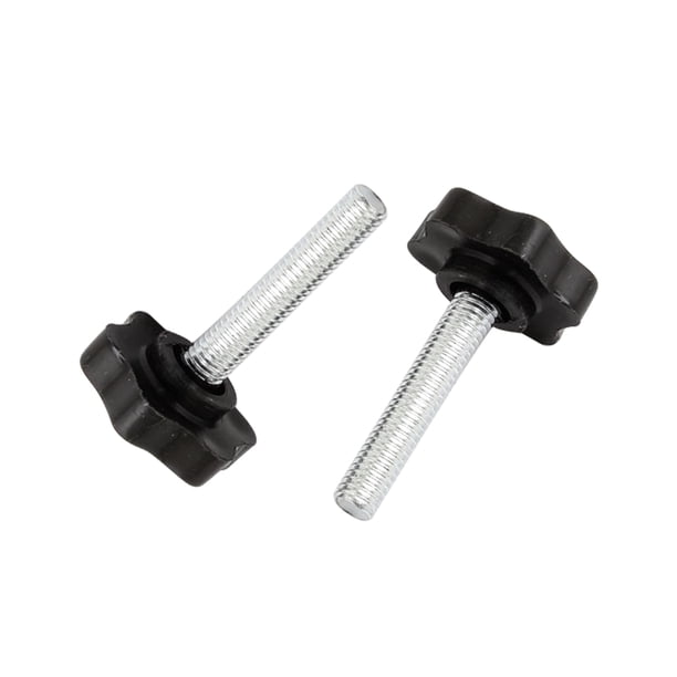 10 piezas de perilla de sujeción con cabeza hexagonal de 32 mm y rosca macho M8 x 40 mm en negro