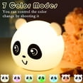 thumbnail image 2 of Luz de noche de panda, linda luz de noche de animal para niños, luces LED de 7 colores que cambian, luz de noche de oso de silicona para habitación de bebé, regalos de cumpleaños infantiles, decoracio, 2 of 5