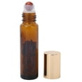 thumbnail image 1 of Botella de vidrio con rodillo, capacidad de 10 ml, para aceites esenciales, color marrón, 1 of 14