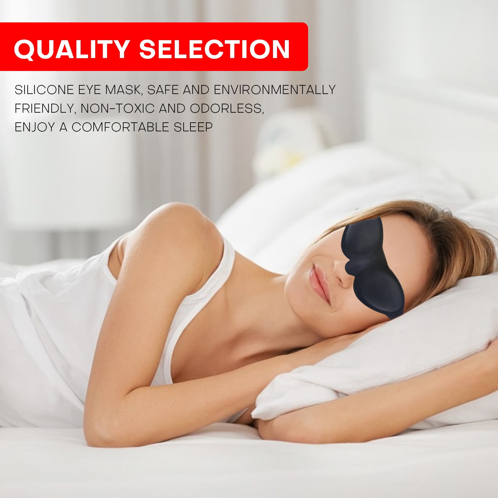 Moisture Chamber Glasses for Dry Eyes – Soft Silicone Sleep Goggles, Reusable & Lightweight Sleep Mask, Custom Fit for Comfort (Black)