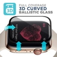 thumbnail image 2 of Tech Armor 3D Curved Edge Glass Screen Protector Designed for Apple Watch Series 4 / Series 5 40mm Black [1-Pack], 2 of 6