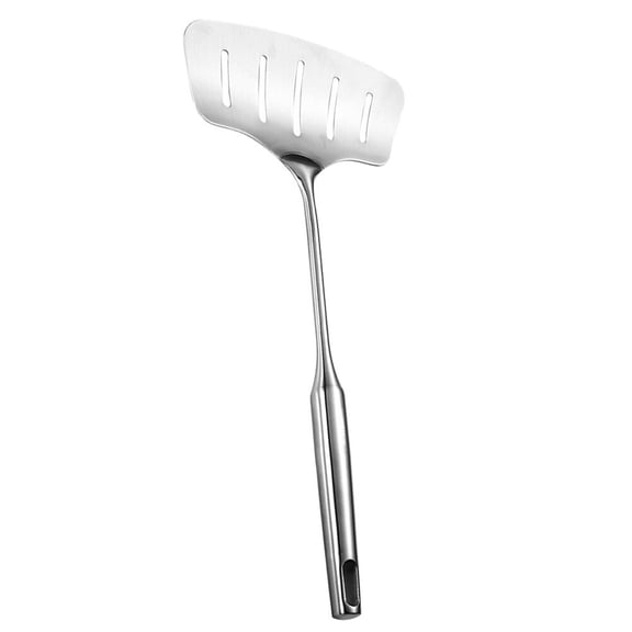 WEUVEB Plated Silver Slotted Turner, Stainless Steel, for Fish and Seafood in Kitchen