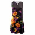 thumbnail image 3 of WILLBEST Pantalon de Travail pour Femmes Robes d'Été Tendance Boho Imprimé Floral Col Rond Sans Manches, 3 of 4