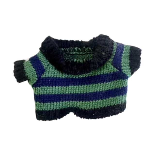 Ropa para muñecos de peluche de 20 cm, accesorios para animales de peluche, cómoda y elegante, para hacer tú mismo. Rayas verde oscuro