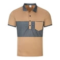 thumbnail image 4 of COM1950s Men's Short Shorts, Man Leisure Flip Collar Color Blocking Button Motion Ventilation Short Sleeve , Men Short Shorts, 4 of 9