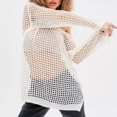 thumbnail image 4 of fatyb Women's Swimsuit Cover up Long Sleeve Crochet Bathing Suit Hollow out Coverup Summer Beach Dress, 4 of 5