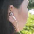 thumbnail image 2 of Toddler Girl Silhouette in Cameo Fancy Oval Frame Novelty In-Ear Earbud Headphones, 2 of 3