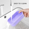 thumbnail image 6 of IGETTOCO Enhanced Leakproof Silicone Travel Shampoo bar Holder Shampoo and Conditioner Bar Container Soap Box for Handmade Soap Shatterproof Soap Holder for Save Soap (Clear&Violet), 6 of 8
