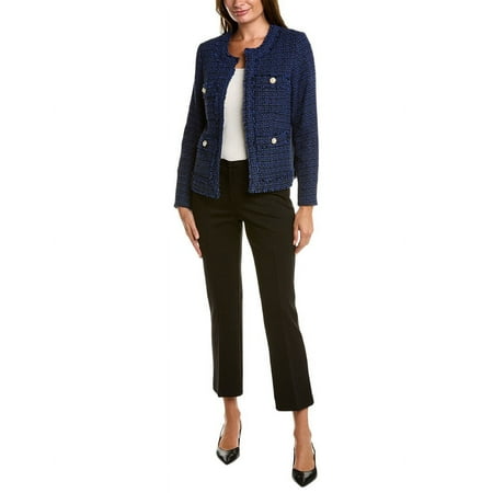 Nanette Nanette Lepore womens 2pc Jacket & Pant Set, 16, Blue