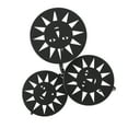 thumbnail image 4 of DecMode 18" x 18" x 24" 3 Tier Black Metal Folding Plantstand with Sun Face Cutouts, 4 of 10