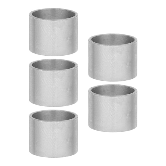 Nicehomfit 5Pcs Copper Pool Cue Ferrule Replacement Plated Silver Hardware for Billiard Cue Accessories