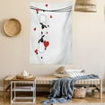 thumbnail image 2 of Animal Decor Wall Hanging Tapestry, Sheep Couple with Heart Shapes in Love Hanging On Washing Line Fun Comic Cartoon Art, Bedroom Living Room Dorm Accessories, 40 X 60 Inches, by Ambesonne, 2 of 5