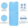 thumbnail image 4 of Bathtub Shower Mat 39.4x15.7in Extra Long Non Slip Soft Suction Cup Machine Washable Drain Holes Massage Pebble Design for Bathroom Tub Floor Baby Elderly Pet Safety, 4 of 5