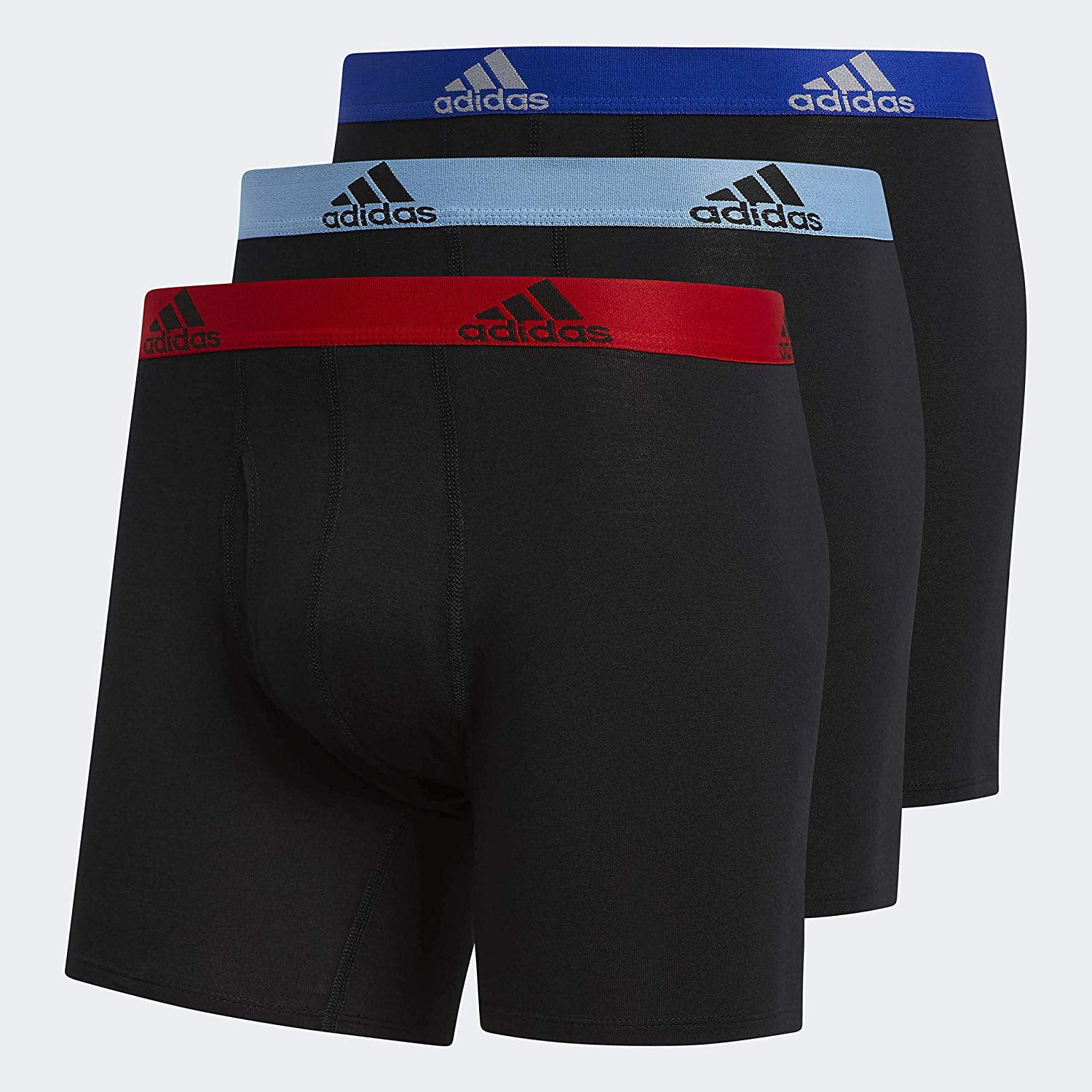 adidas Men's Stretch Cotton Boxer Briefs Underwear (3-Pack) | Walmart ...