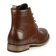 thumbnail image 4 of Metrocharm MC309 Men's Lace Up Wing Tip Dress Casual Fashion Oxford Boot Brown 10.5, 4 of 18
