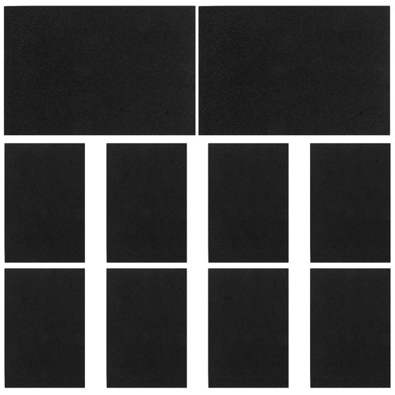 FRCOLOR Black Glitter Sponge Sheets for Kids DIY Craft Projects A4 Size Nonadhesive 10 Pieces