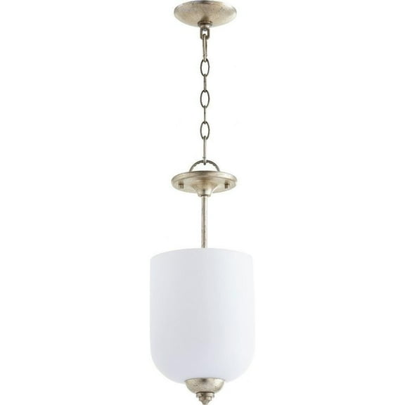 Thornfield Mews 3 Light Dual Mount Pendant in Bailey Street Home Home Collection Style 8 inches Wide By 17 inches High-Aged Silver Leaf Finish-Satin
