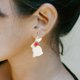 thumbnail image 5 of Lindos pendientes de conejito de Pascua de arcilla polimérica Lindos pendientes de conejo para celebraciones festivas, 5 of 8
