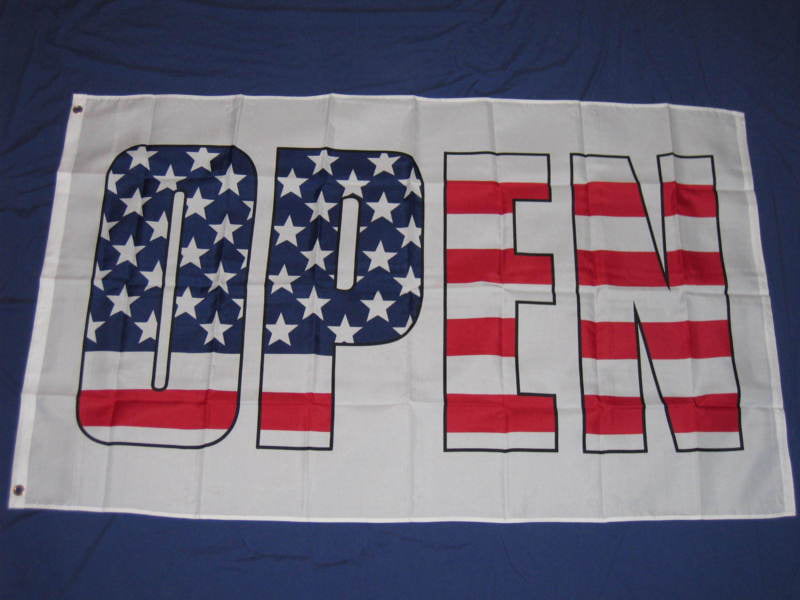 3X5 USA OPEN FLAG AMERICAN FLAGS SIGN BANNER NEW F741 
