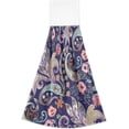 thumbnail image 2 of SKYSONIC 2 PCS Hanging Hand Towels Paisley Mandala Hand Dry Towels for Kitchen & Bathroom,Hanging Towel Set with Hanging Loop, 12"x17", 2 of 6