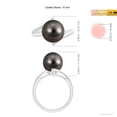 thumbnail image 5 of ANGARA Solitaire Tahitian Cultured Pearl Bypass Split Shank Ring in 14K White Gold for Women | June Birthstone, Birthday, Anniversary, Jewelry Gift for Women | Pearl Ring, 5 of 8