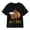 Black-122, variant on Kids' Fall Pumpkin Season Graphic T-Shirt, Autumn Floral Short Sleeve Shirt