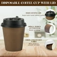 thumbnail image 3 of Highcool 100-Pack 10oz Brown Paper Coffee Cups with , Suitable for Various Hot Beverages, 3 of 7