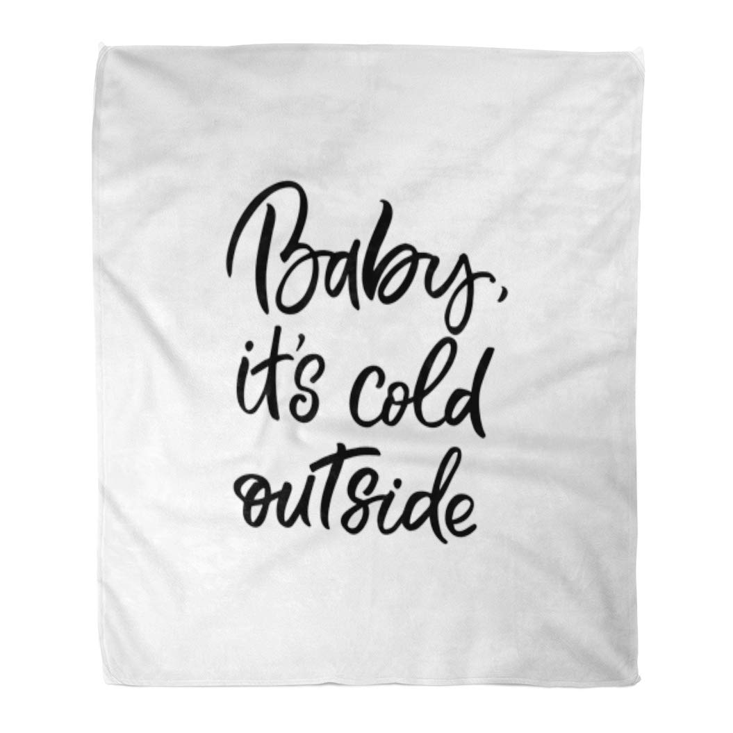 LADDKE Flannel Throw Blanket Abstract Lettering Phrase Christmas The