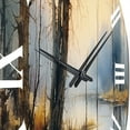 thumbnail image 3 of Designart "Illustration of a Summer Lake Landscape IV" Landscapes Oversized Wall Clock, 3 of 5